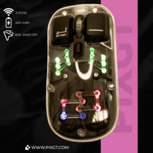 Mouse Gaming Transparente Negro