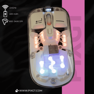 Mouse Gaming Transparente Blanco